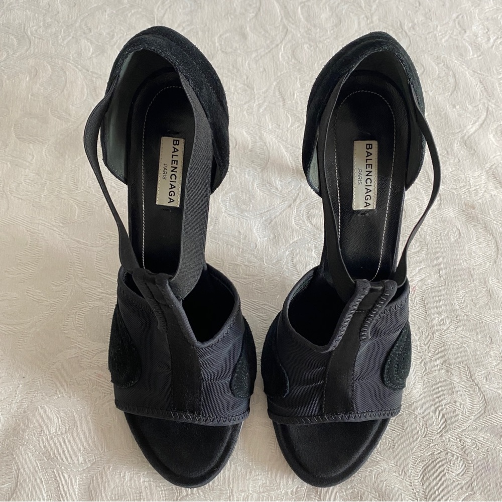BALENCIAGA black leather Sandals - Picture 6 of 12